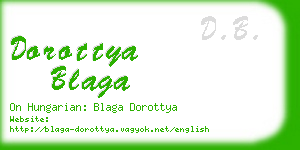 dorottya blaga business card